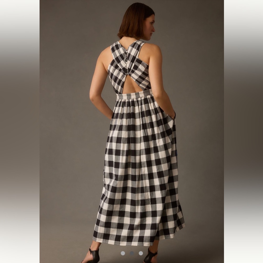 Anthropologie Verb by Pallavi Singhee Gingham Halter Dress - Picture 2 of 16